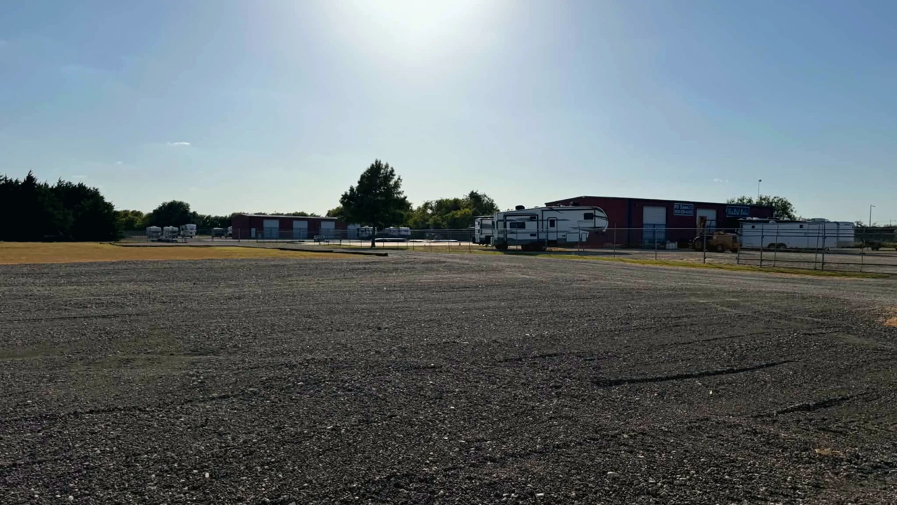 Rice RV service-center access and staging area